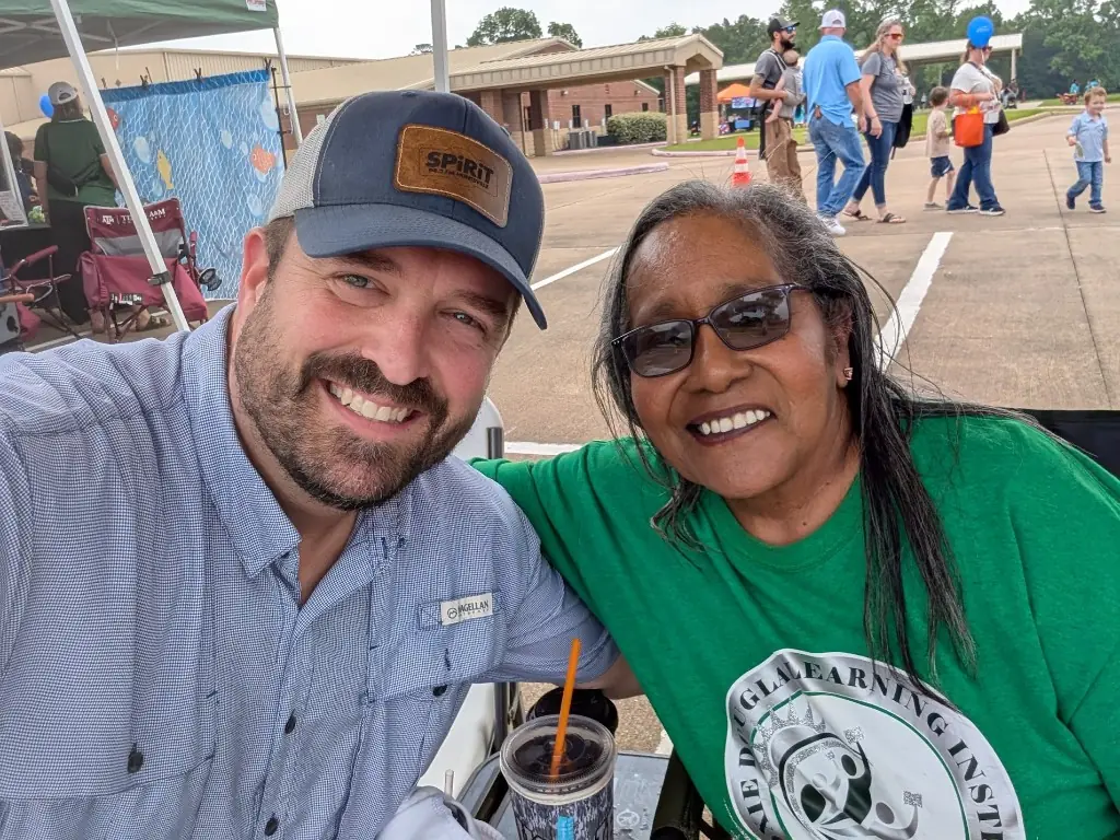 Rob Hipp at a Spirit 105.3 FM community event in Huntsville