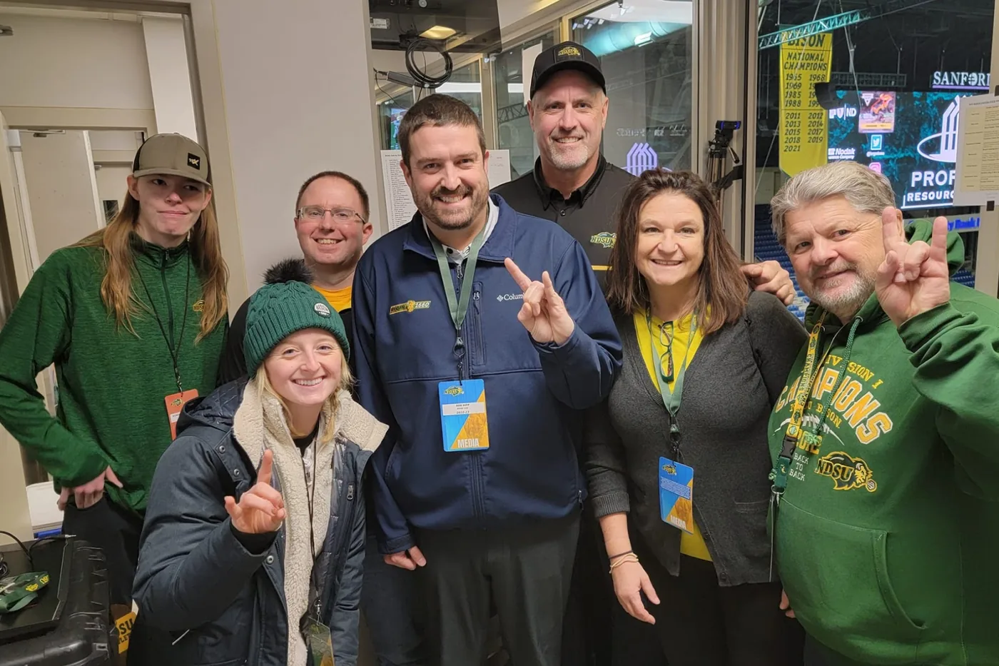 Rob Hipp with the North Dakota State broadcast crew